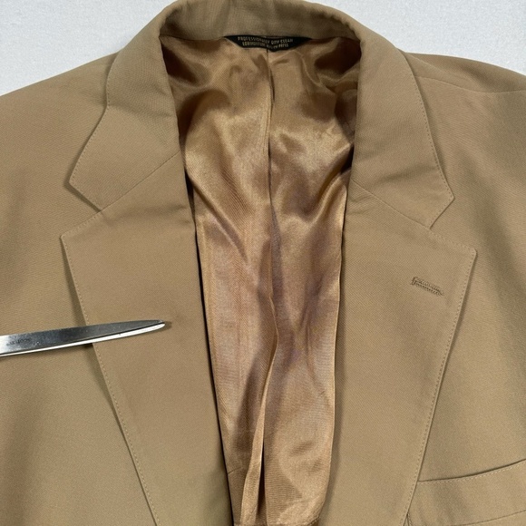 John Weitz Blazer Suit Jacket Mens Size 48L* Tan - Picture 11 of 11